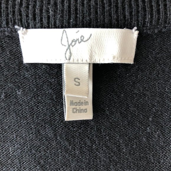 Joie Black Cardigan with Silk Front - Picture 2 of 8